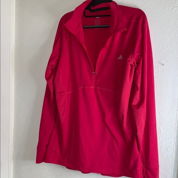 adidas Tops - Like new Adidas Women's Pink Quarter-Zip Top